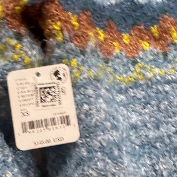 Free People Blue and Green Knit Sweater - Picture 9 of 13